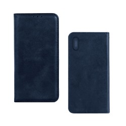 Capa Flip de Couro com Bolso Interno para Xiaomi Redmi 9a Azul Capa Flip de Couro com Bolso Interno para Xiaomi Redmi 9a Azul